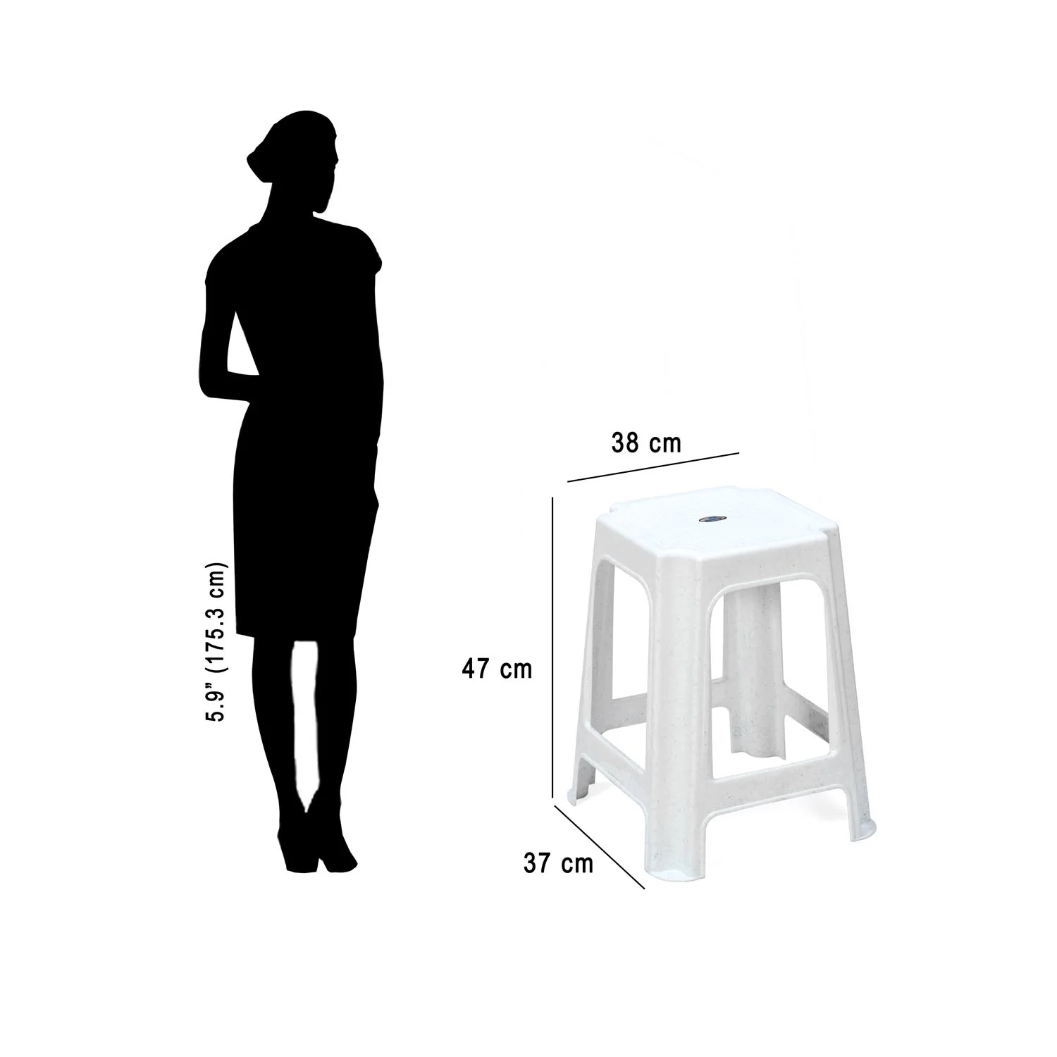 Nilkamal STL07 Plastic Stool - Image 36