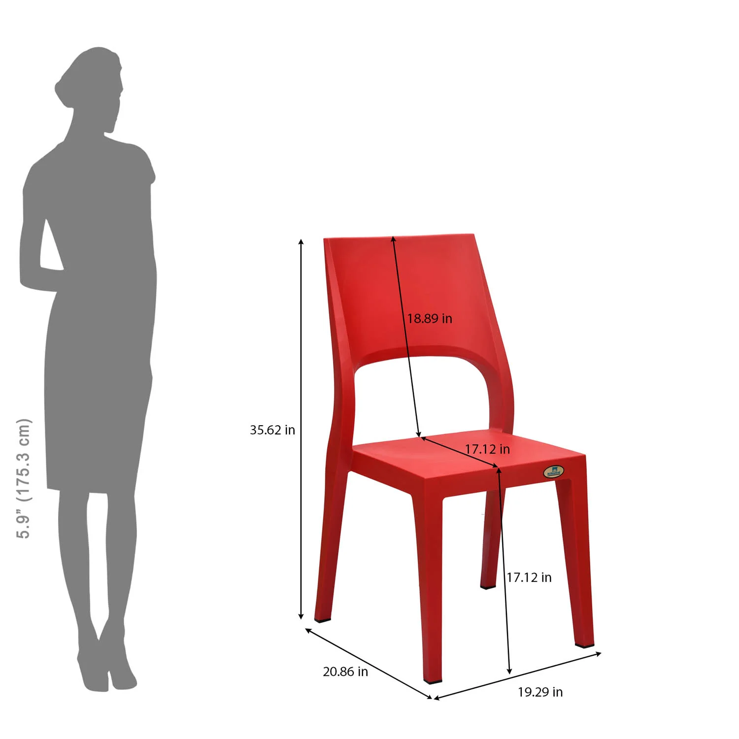 Nilkamal Ace Plastic Chair - Image 16
