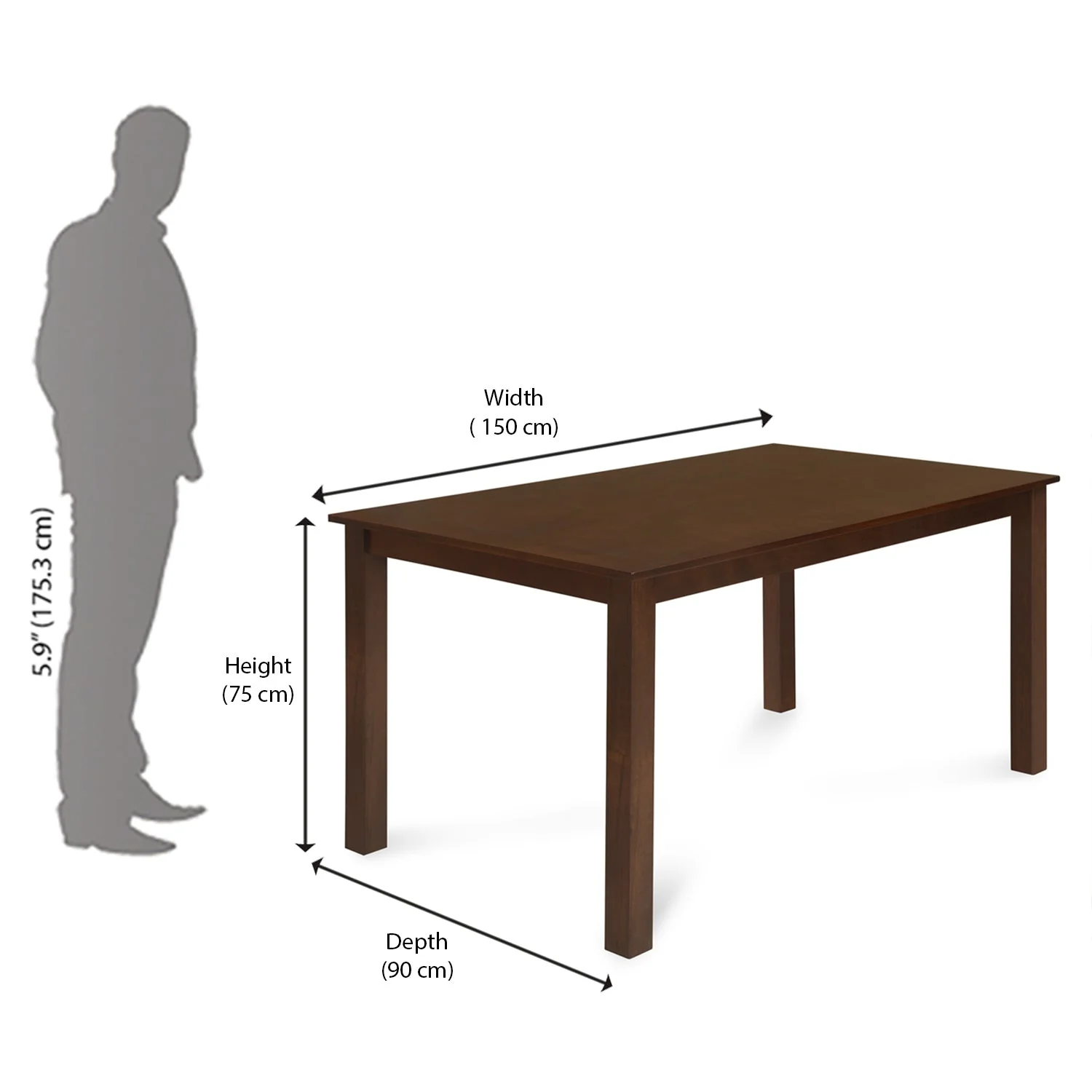 Nilkamal Alice 6 Seater Dining Table (Antique Cherry) - Image 8