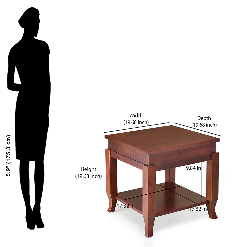 Nilkamal Alma End Table (Mahogany) - Image 8