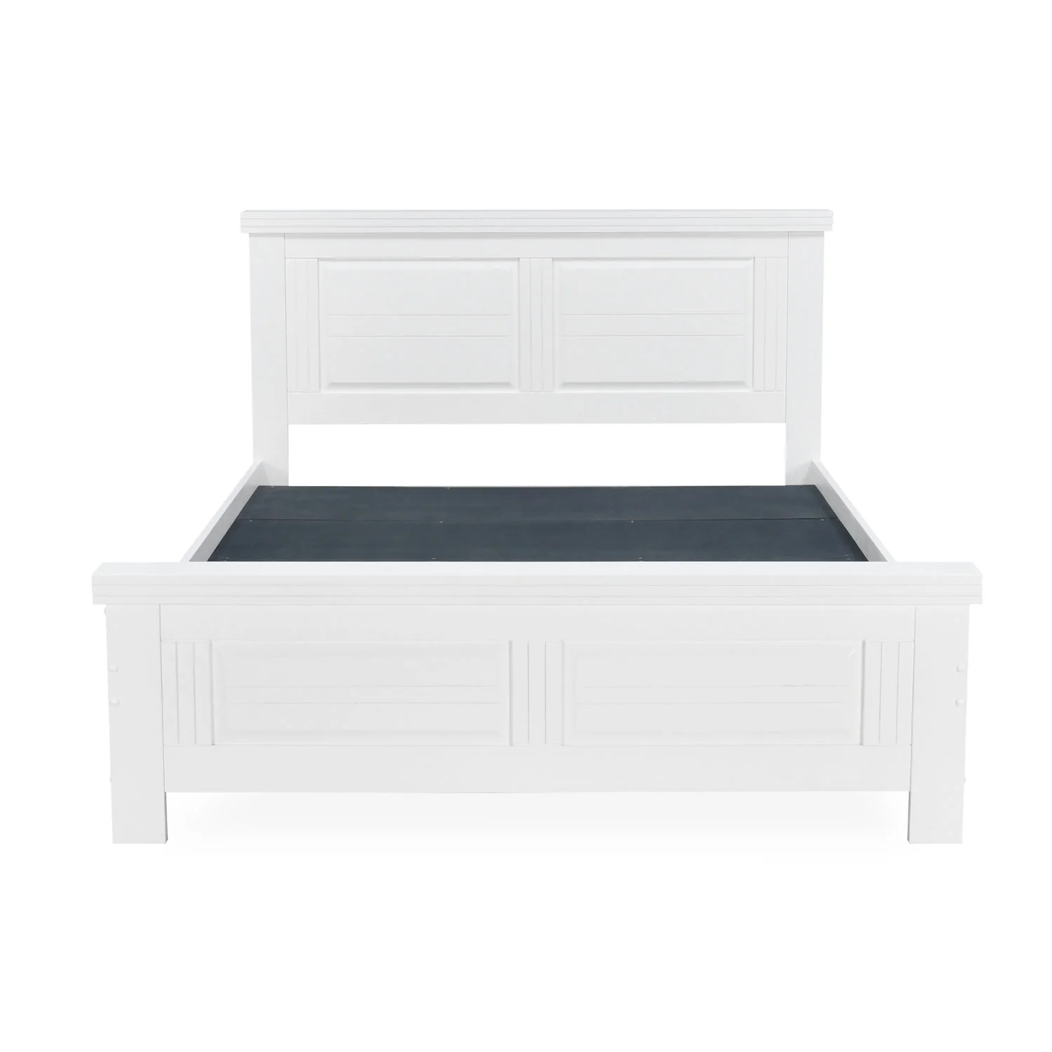 Nilkamal Anderson Solid Wood king Bed without Storage (White) - Image 6