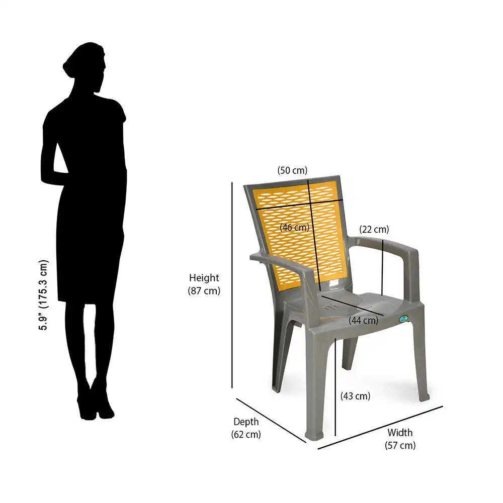 Nilkamal CHR2226 Plastic Arm Chair - Image 23