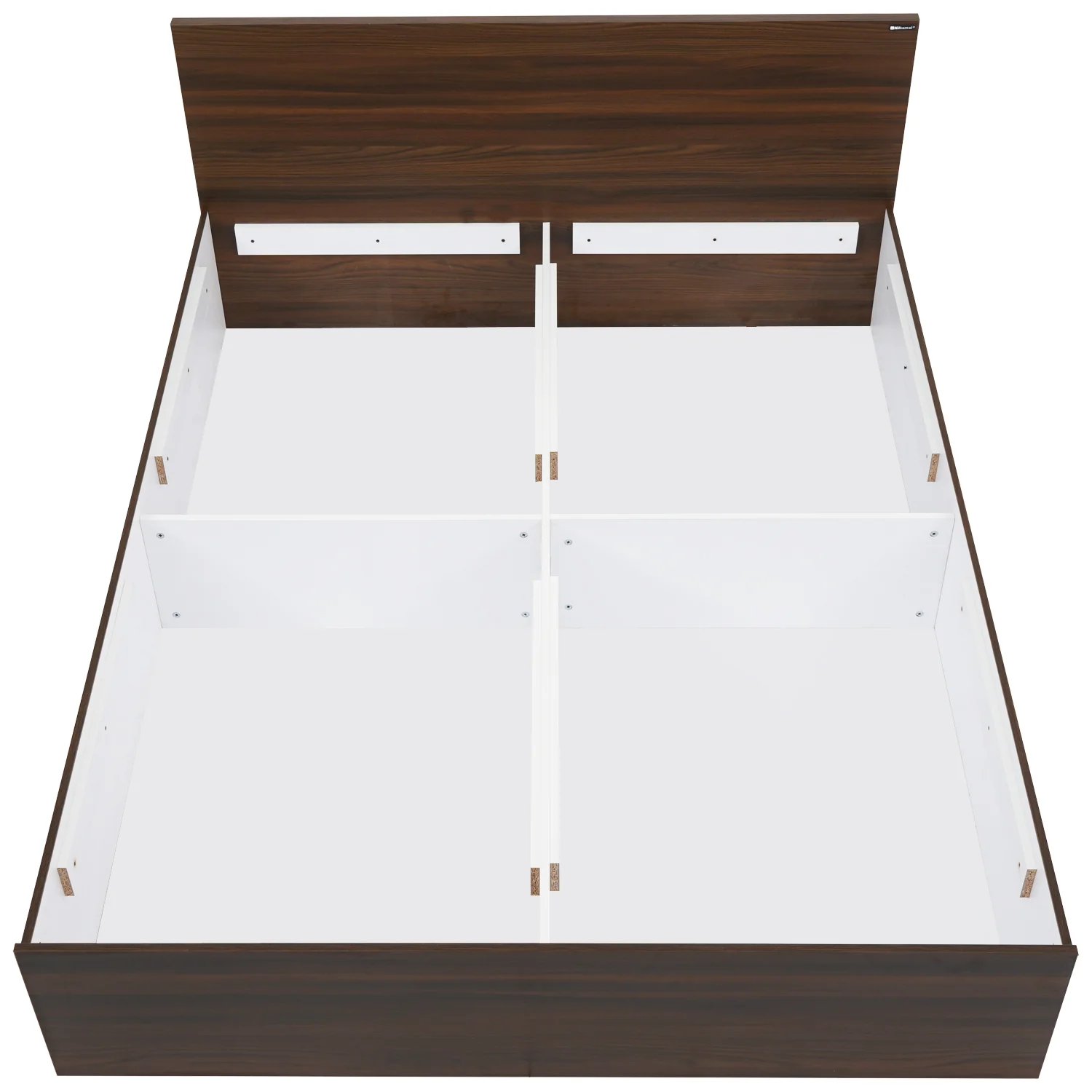 Nilkamal Arthur Queen Bed with Storage (Walnut) - Image 8