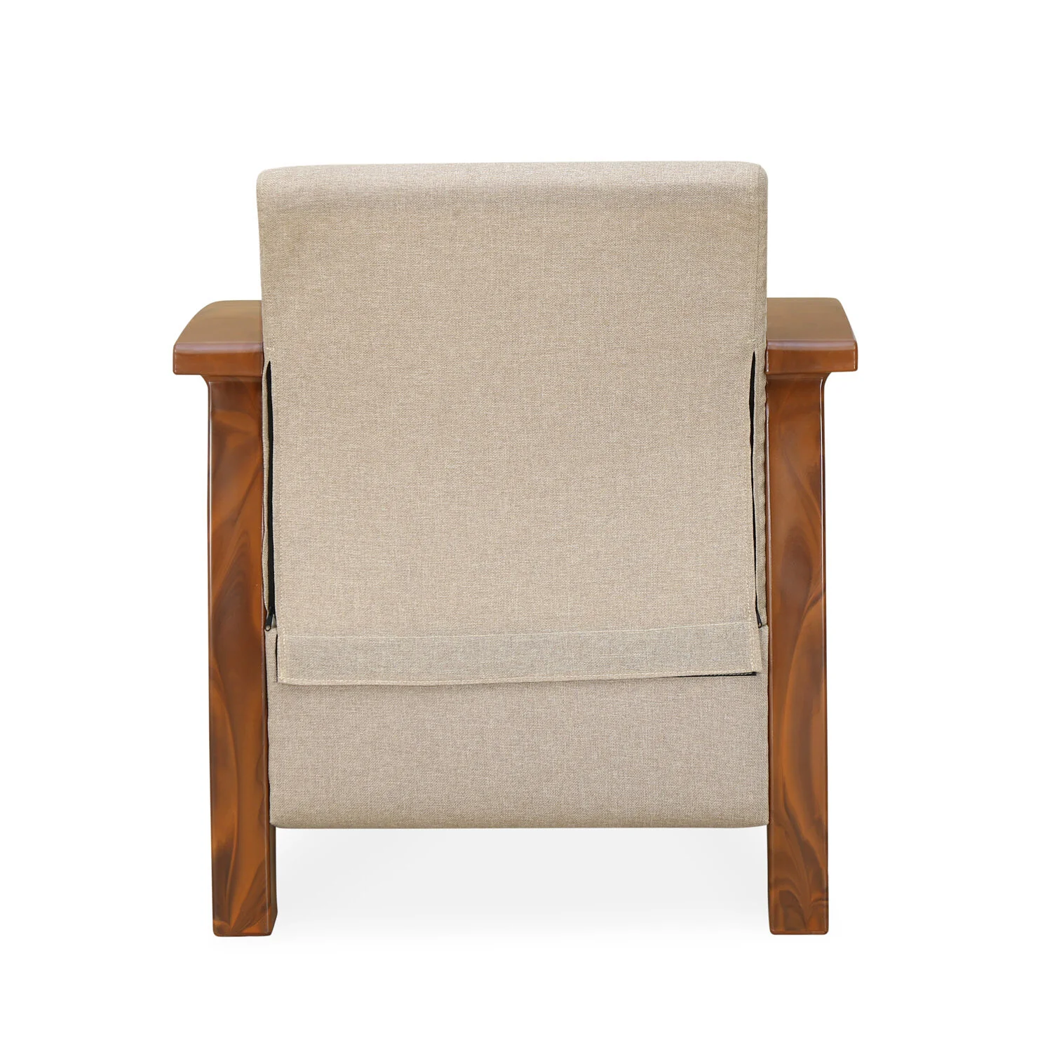 Nilkamal Aspire 1 Seater Plastic Sofa (Walnut) - Image 8