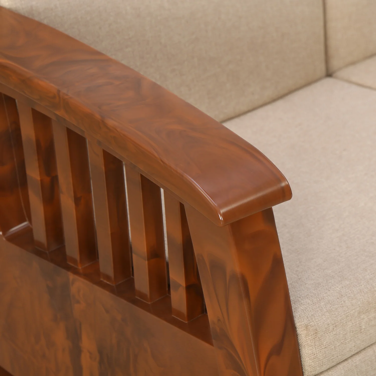 Nilkamal Aspire 1 Seater Plastic Sofa (Walnut) - Image 9