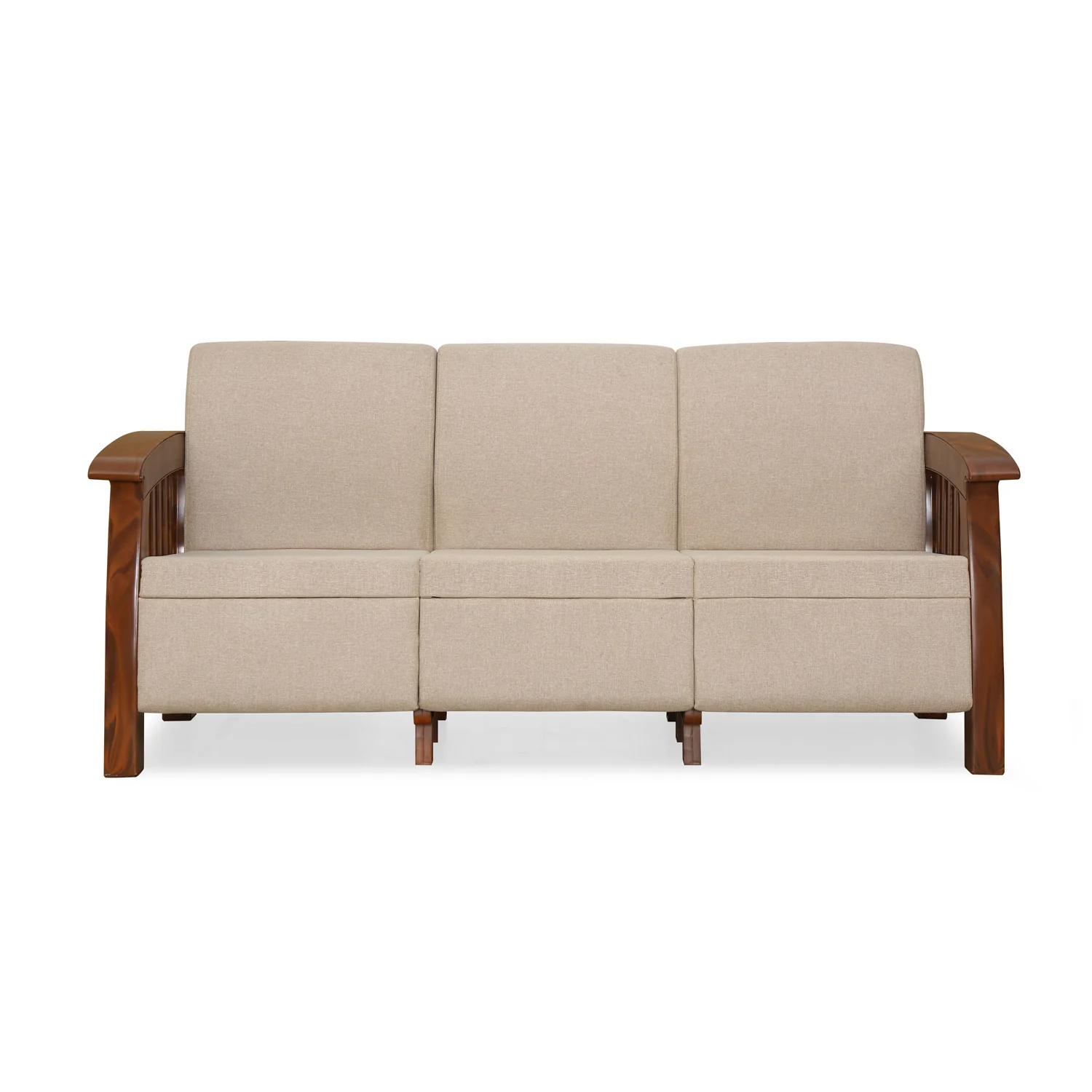 Nilkamal Aspire 3+1+1 Seater Plastic Sofa Set (Walnut) - Image 13