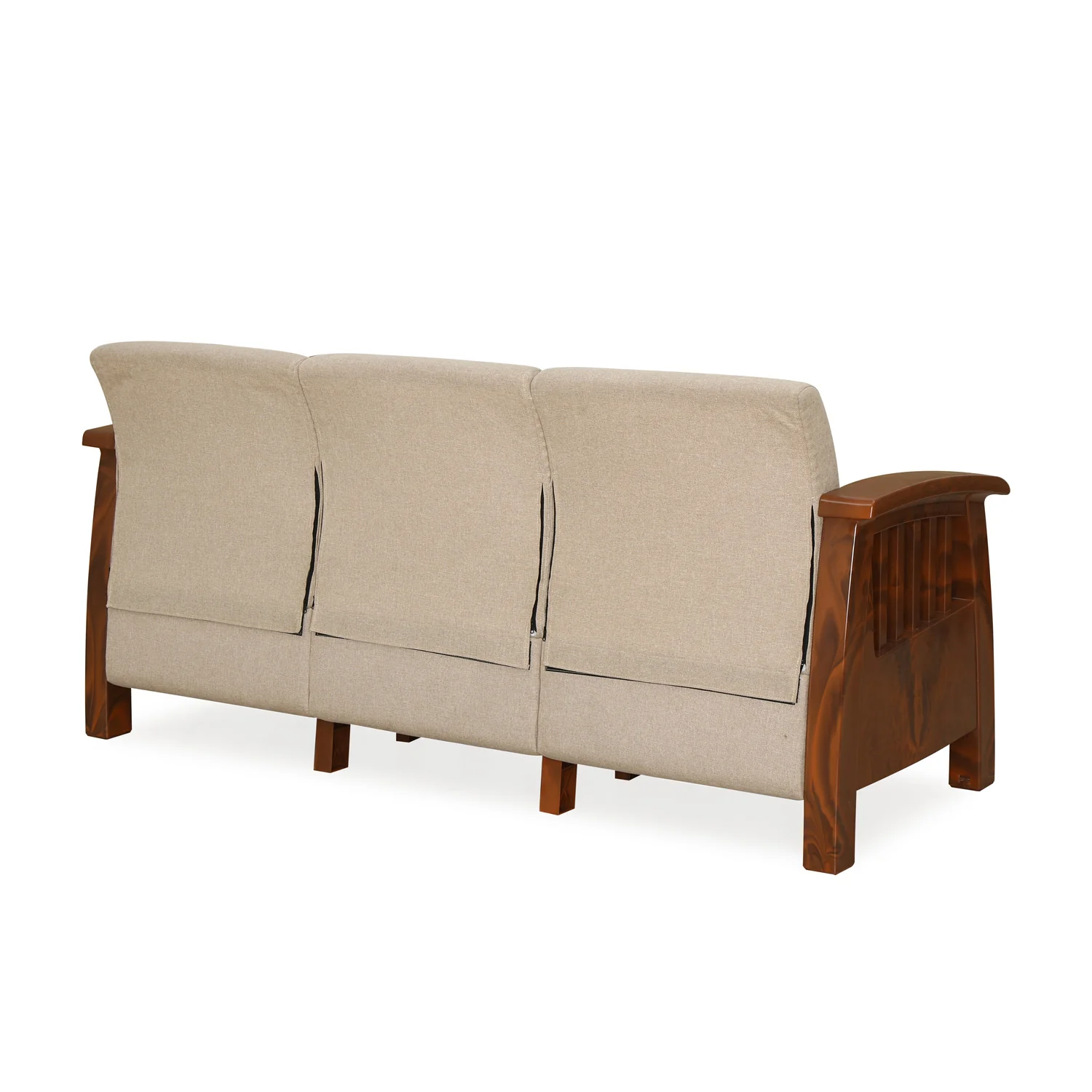 Nilkamal Aspire 3+1+1 Seater Plastic Sofa Set (Walnut) - Image 14