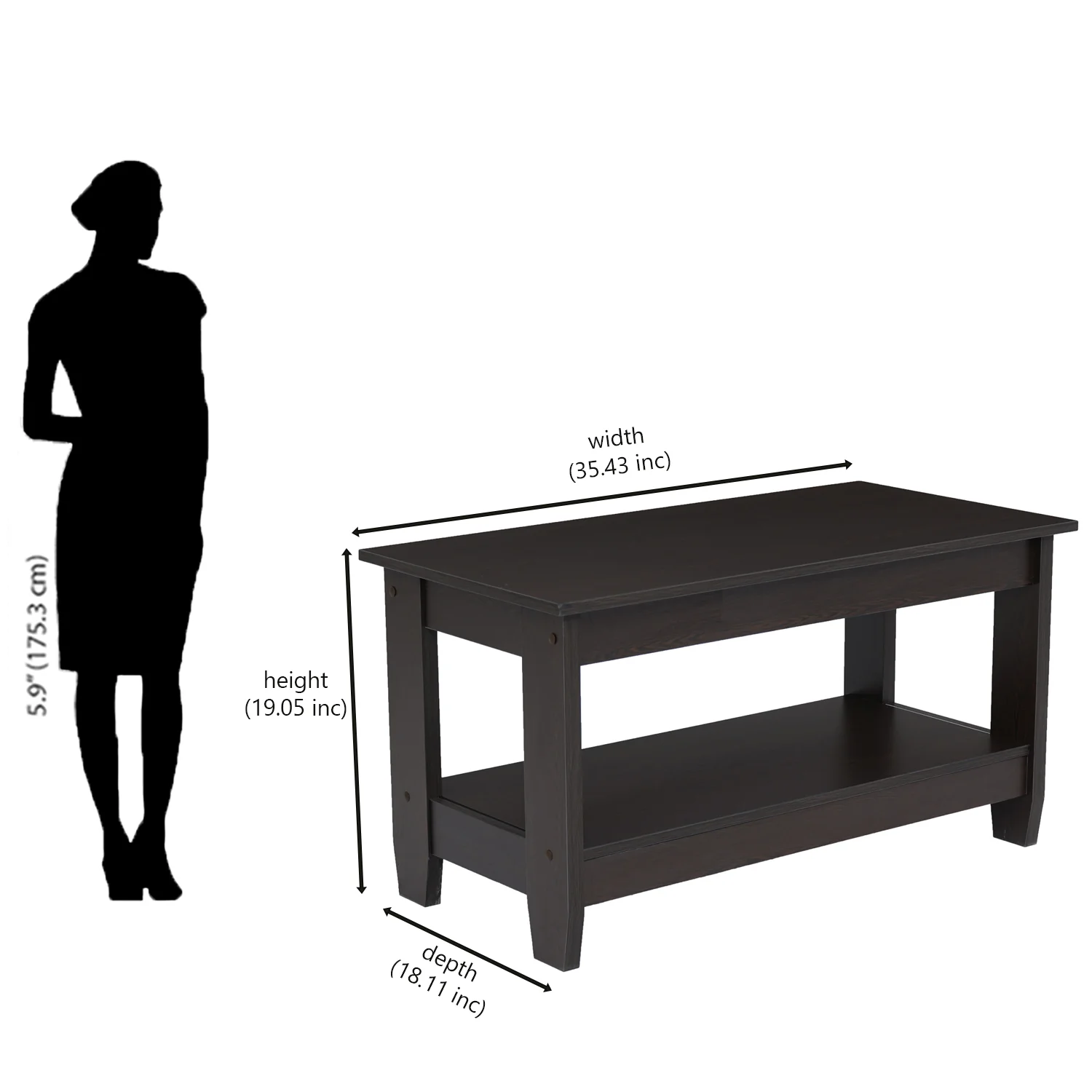 Nilkamal Baron Coffee Table (New Wenge) - Image 9