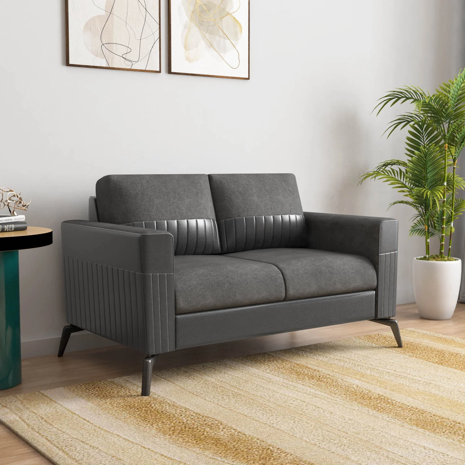 Nilkamal Berlin 2 Seater Sofa (Grey) - Image 2