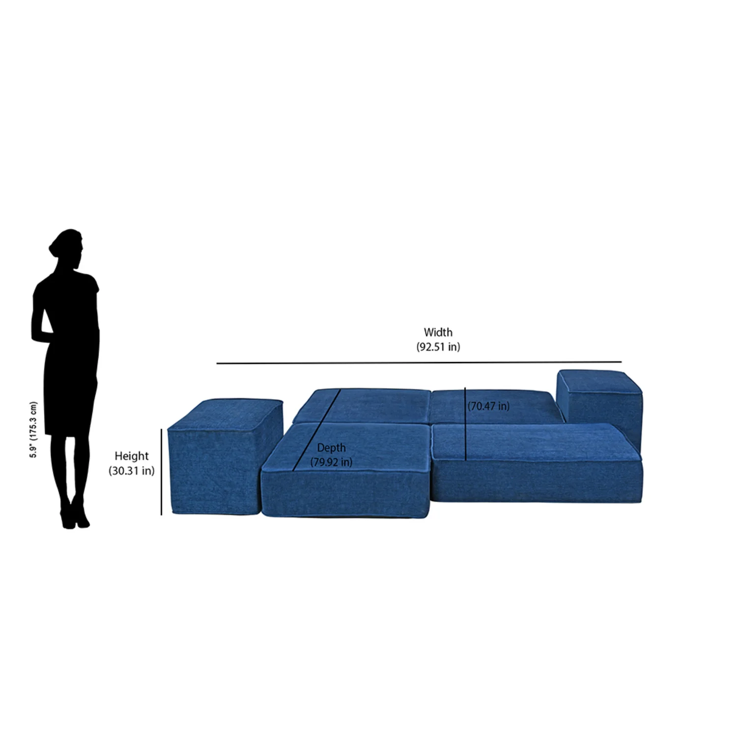 Nilkamal Bounce Sofa (Blue) - Image 14