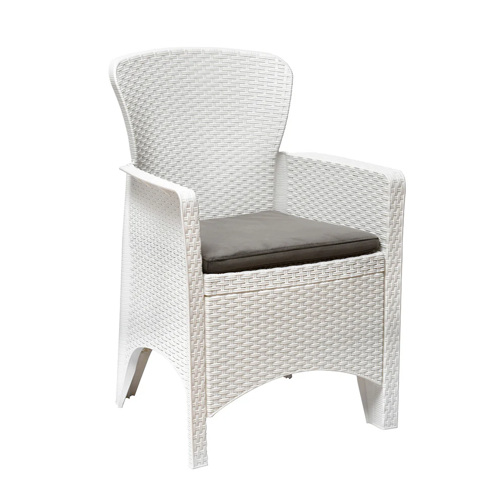 Nilkamal Breeze Outdoor Set of 1 Center Table with Glass and 2 Chairs with Cushion - Image 10