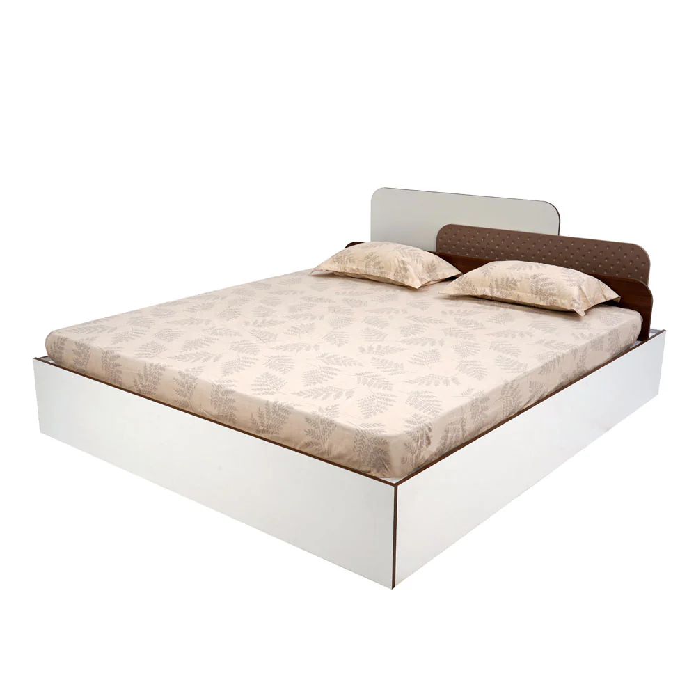 Nilkamal Bruce King Bed with Box Storage (Walnut & Cappuccino) - Image 13