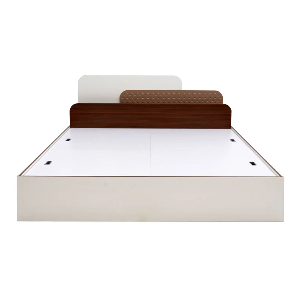 Nilkamal Bruce King Bed with Box Storage (Walnut & Cappuccino) - Image 6