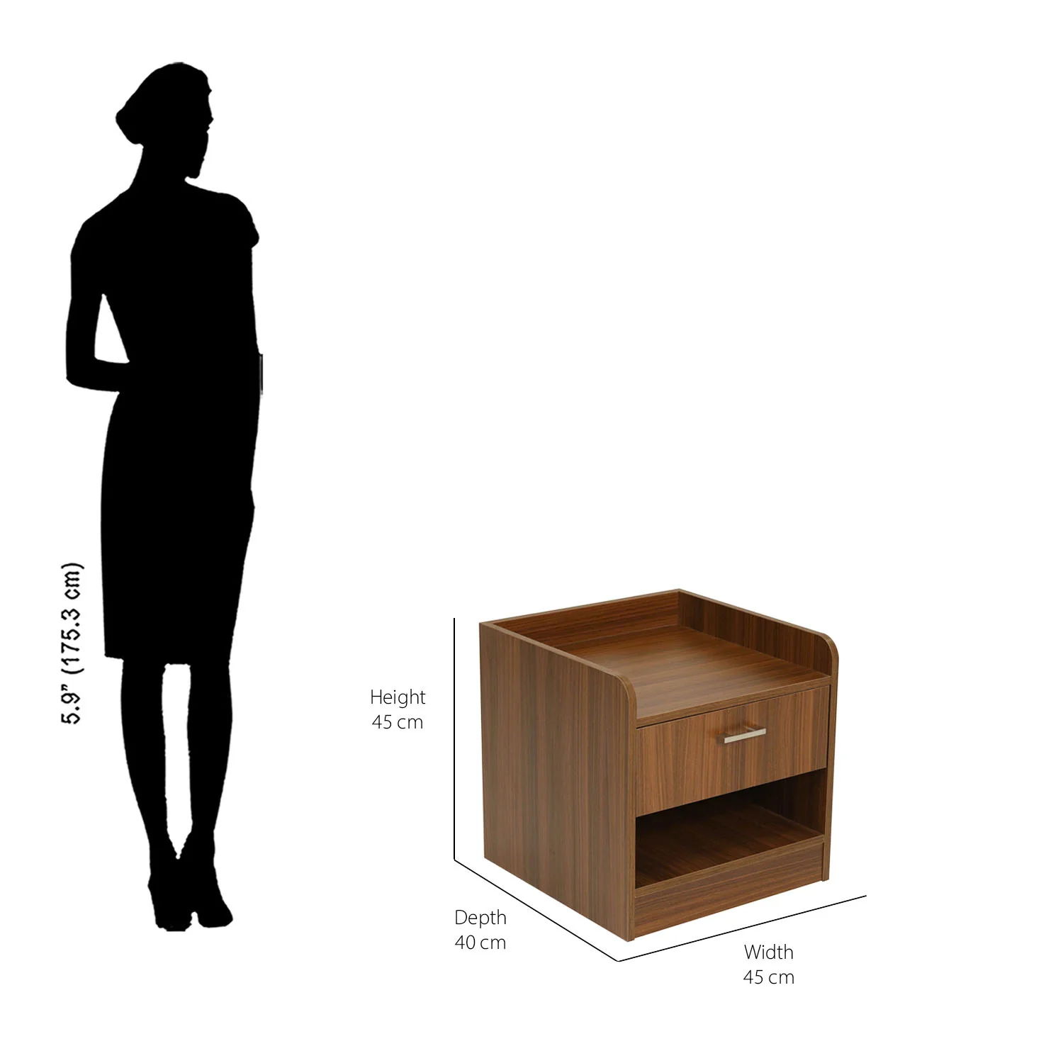 Nilkamal Calipso Night Stand (Classic Plank Walnut) - Image 13