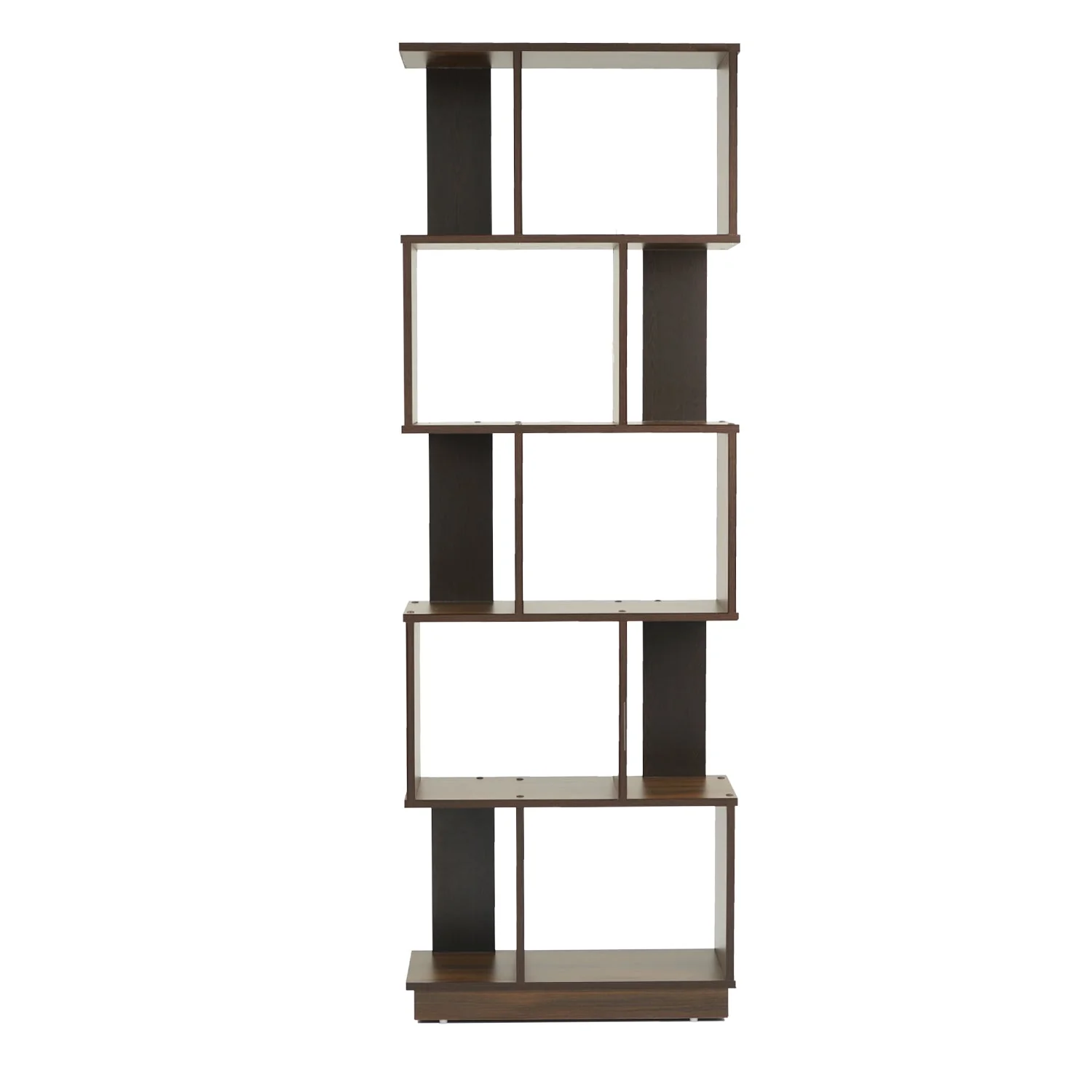 Nilkamal Checkers 5 Tier Book Shelf (Walnut) - Image 2