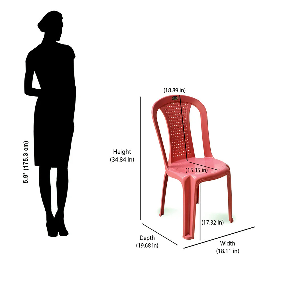 Nilkamal CHR4002 Plastic Armless Chair - Image 59