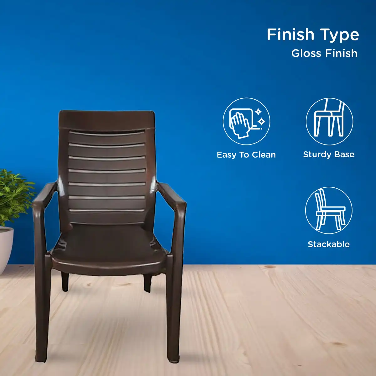 Nilkamal CHR2180 Plastic Arm Chair - Image 7