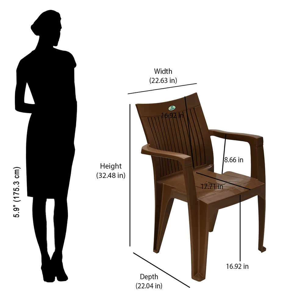 Nilkamal CHR2209 Plastic Arm Chair - Image 18