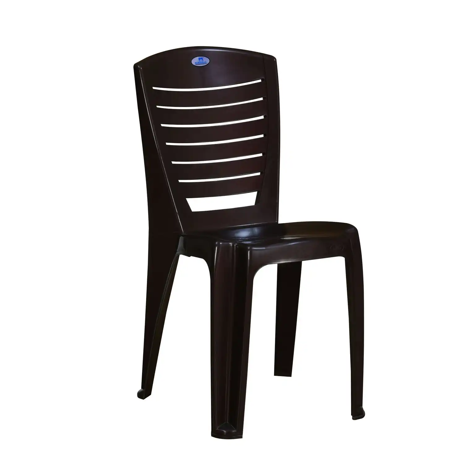 Nilkamal CHR4025 Plastic Armless Chair (Weather Brown) - Image 3