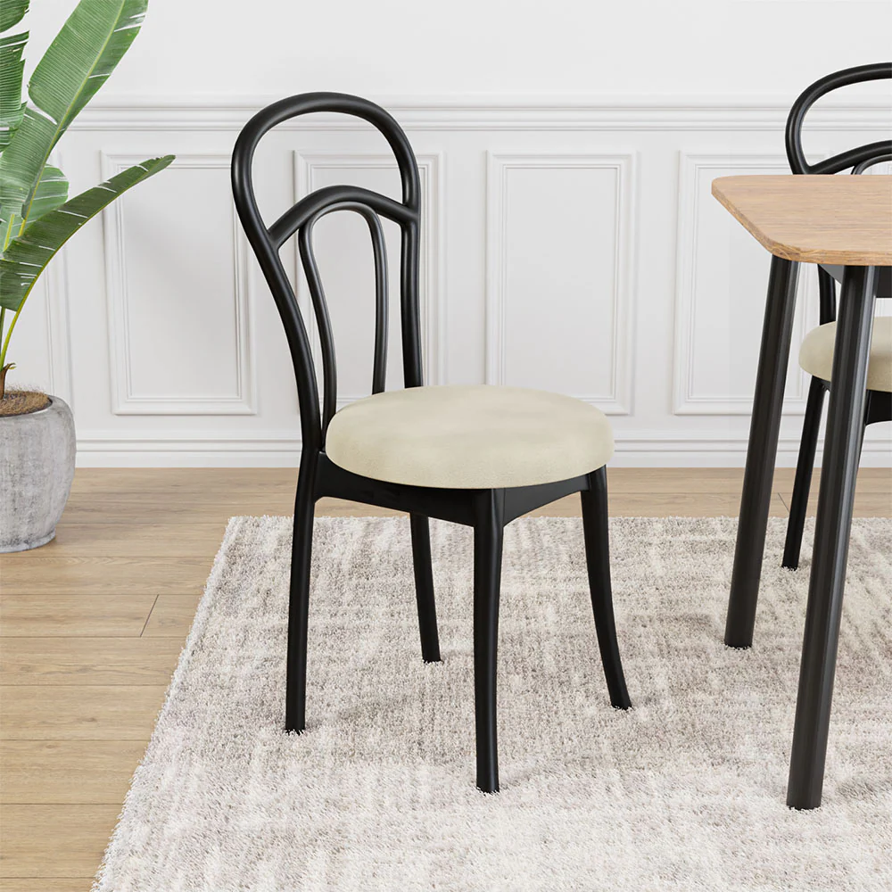 Nilkamal CHR4040 Armless Chair with Leatherette Cushion