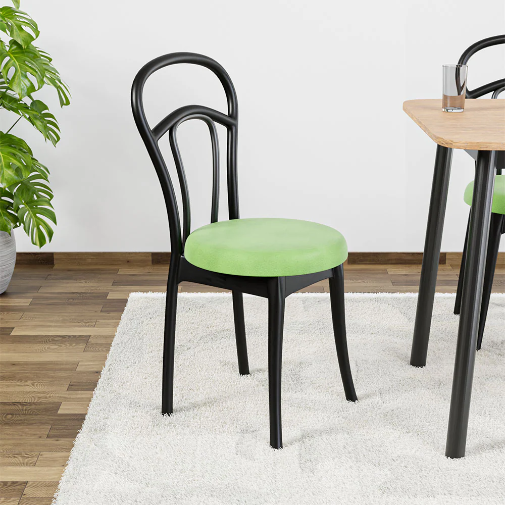 Nilkamal CHR4040 Armless Chair with Leatherette Cushion - Image 3