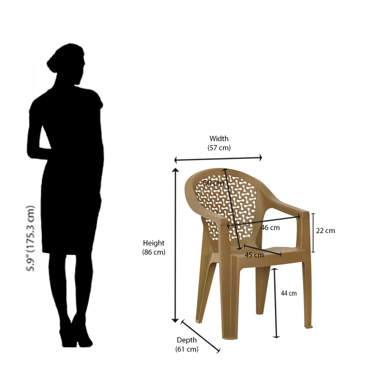 Nilkamal Comfy Plastic Arm Chair - Image 28