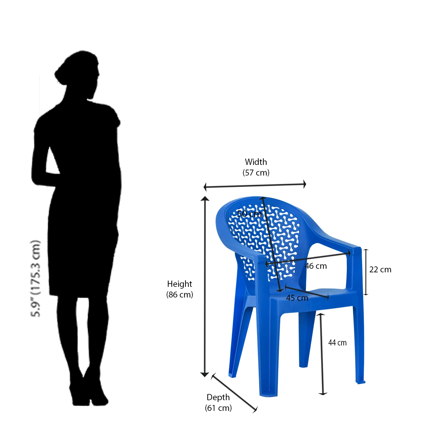 Nilkamal Comfy Plastic Arm Chair - Image 37