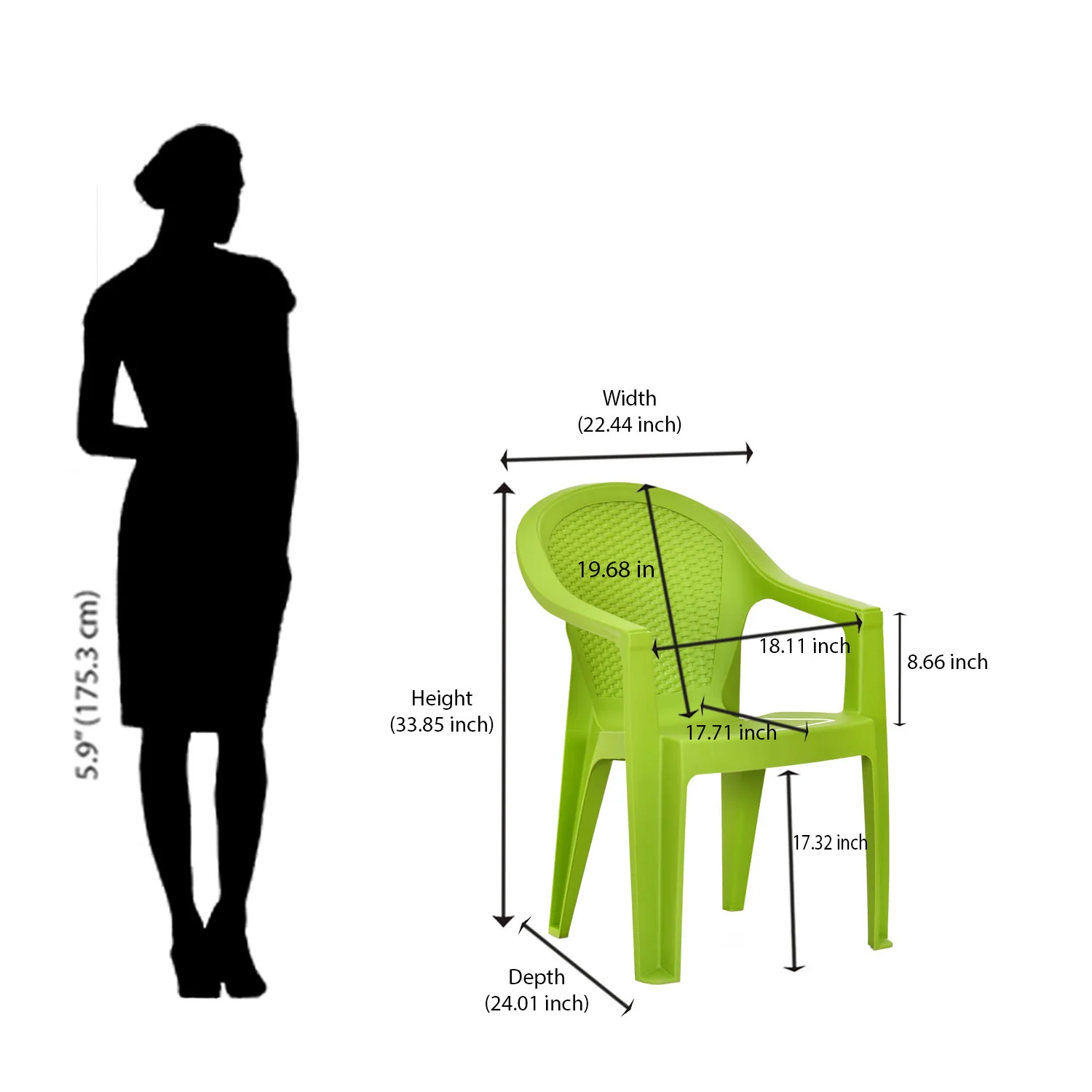 Nilkamal Comfy Plastic Arm Chair - Image 44