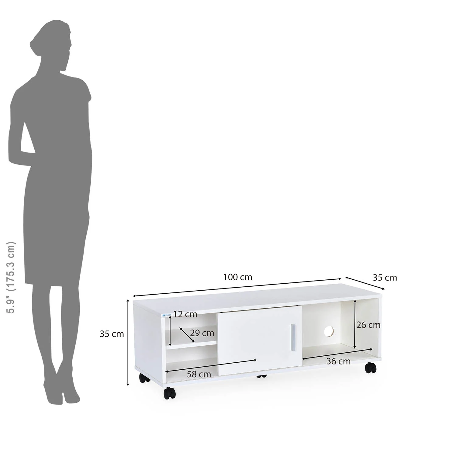 Nilkamal Cora TV Unit (Frosty White) - Image 11