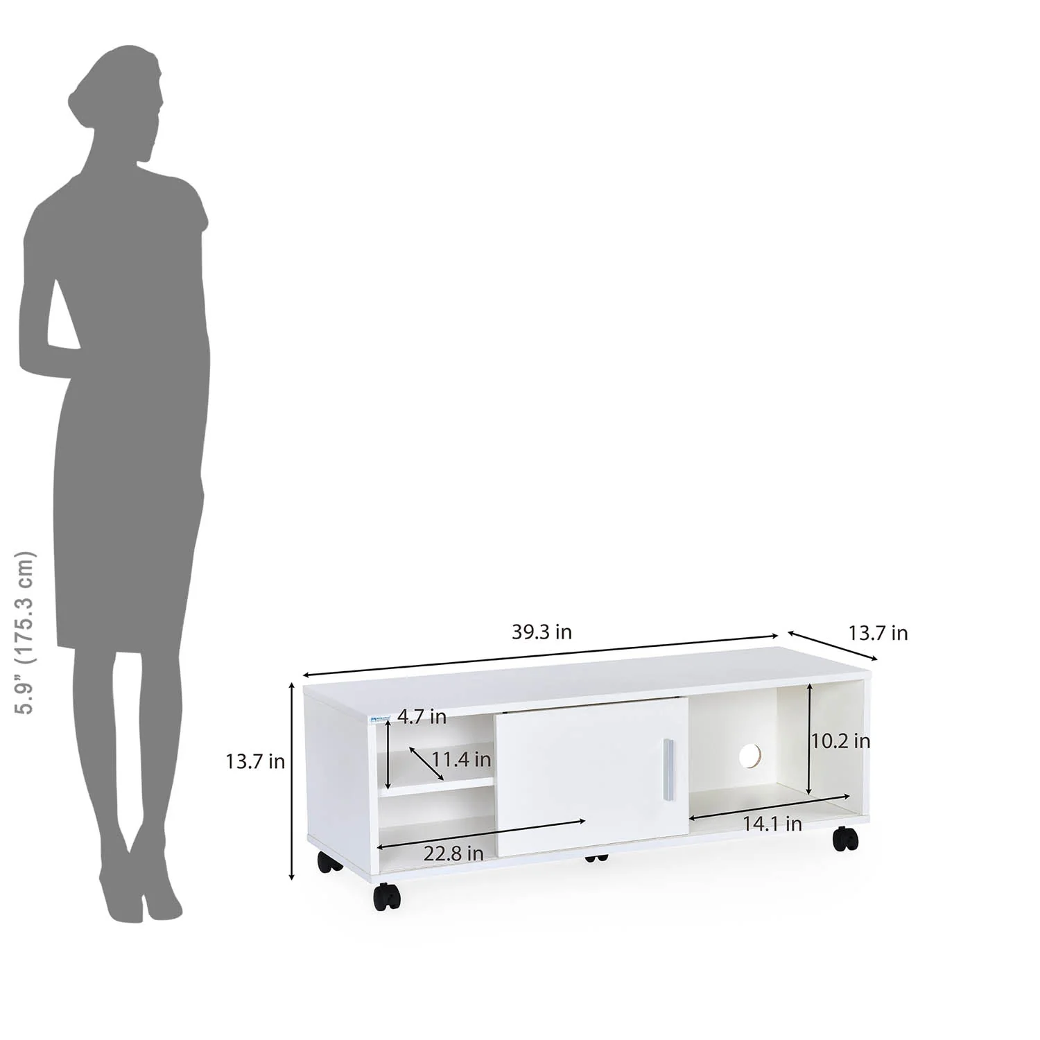 Nilkamal Cora TV Unit (Frosty White) - Image 12