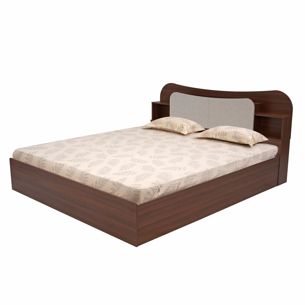 Nilkamal Daffodil Queen Bed with Box Storage (Walnut) - Image 10