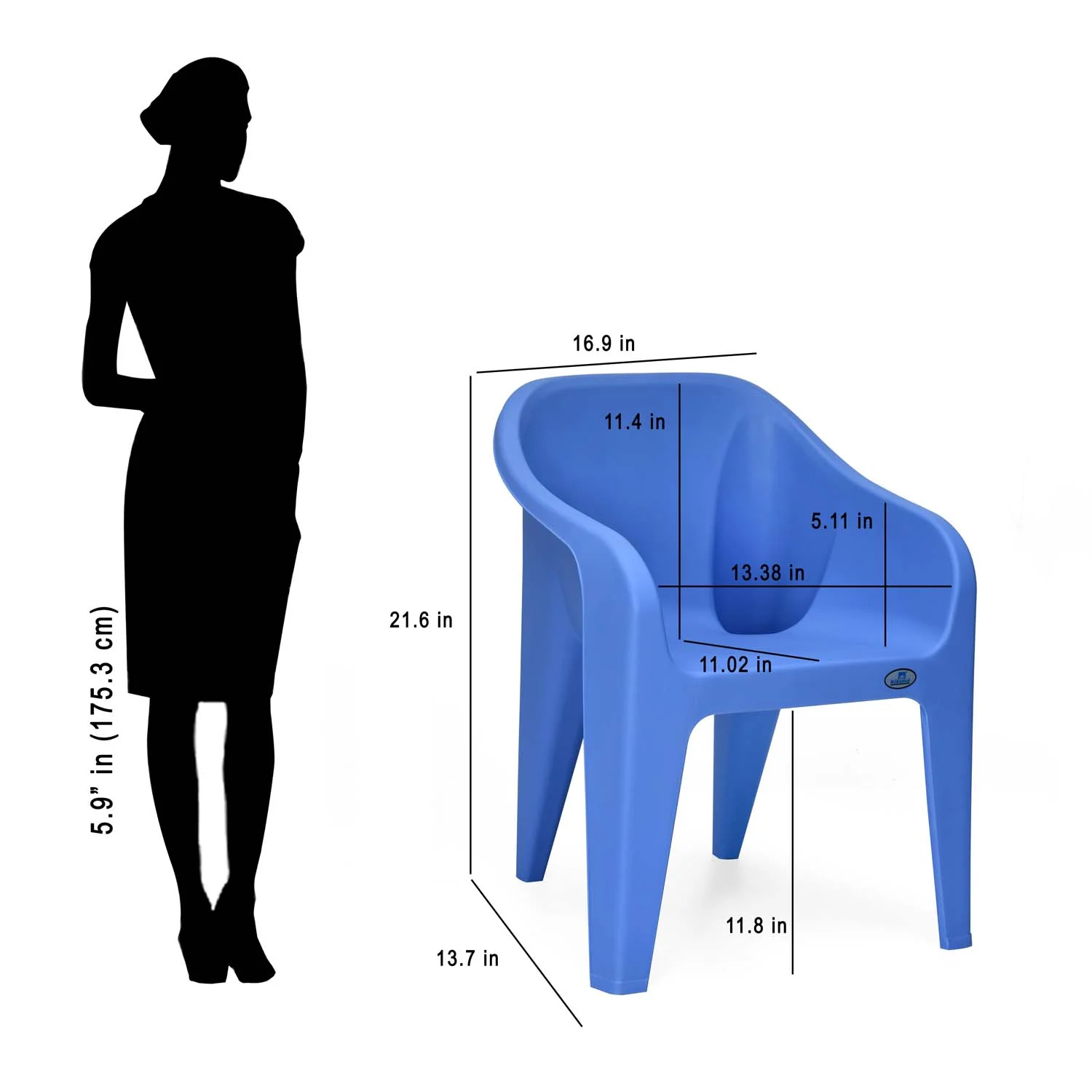 Nilkamal Eeezy Go Plastic Arm Chair - Image 33
