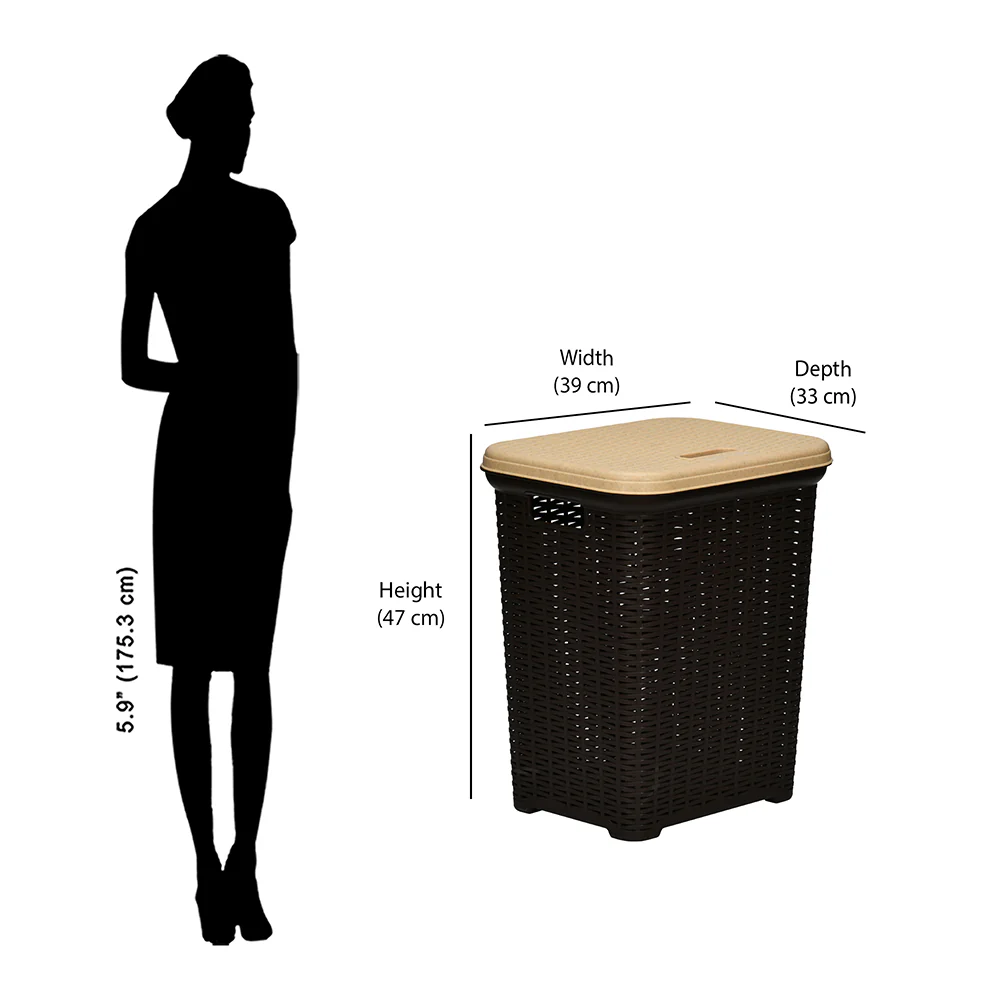 Nilkamal Elegance Laundry Basket 35 L - Image 28