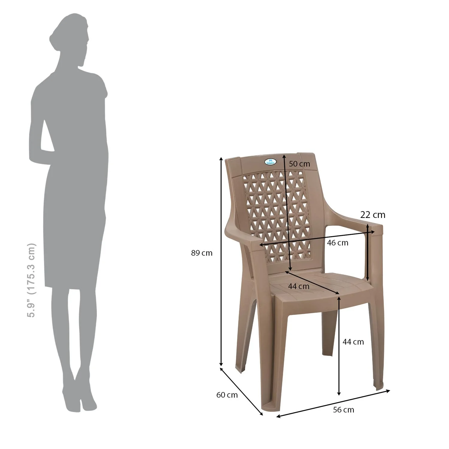 Nilkamal Elevate Plastic Arm Chair - Image 38