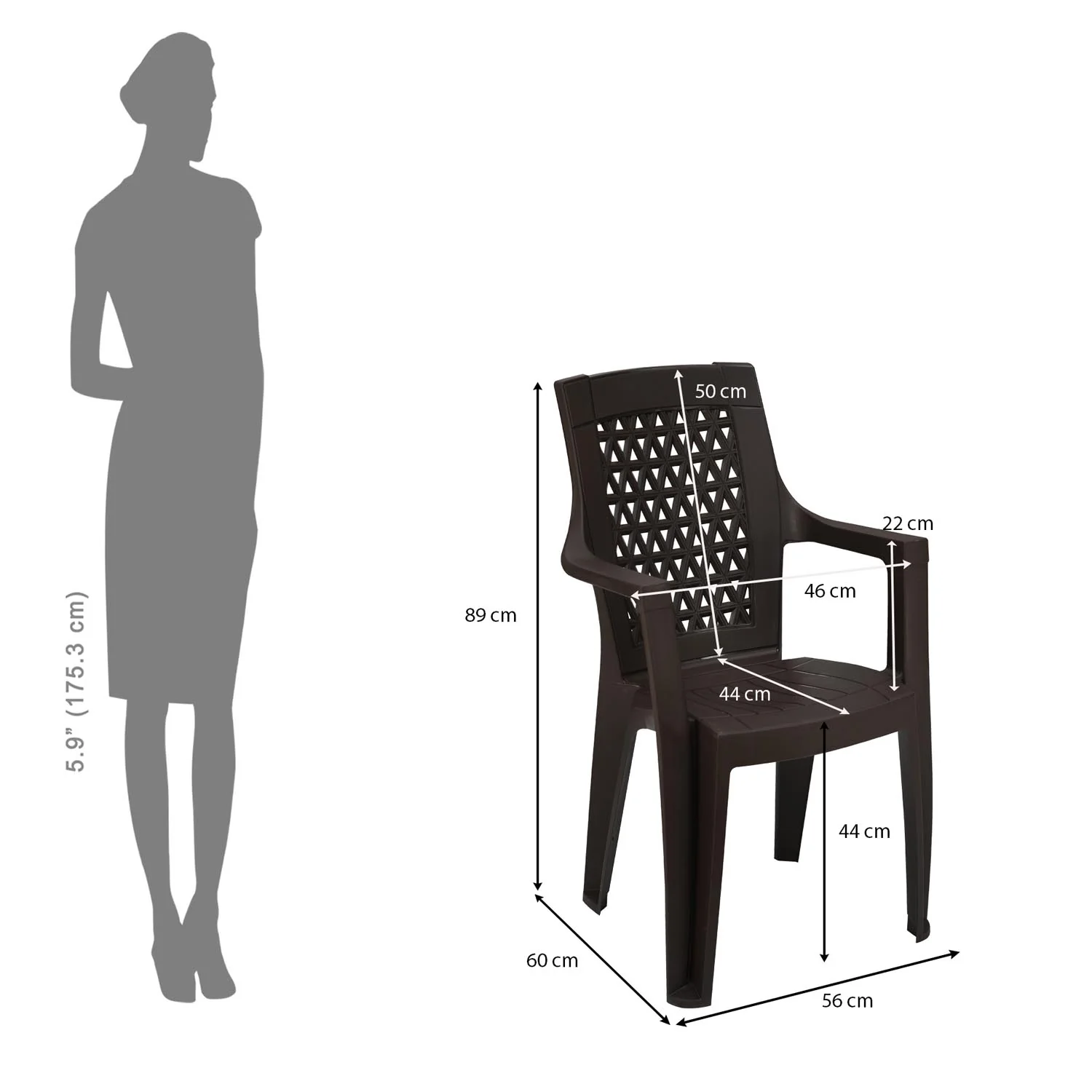 Nilkamal Elevate Plastic Arm Chair - Image 49
