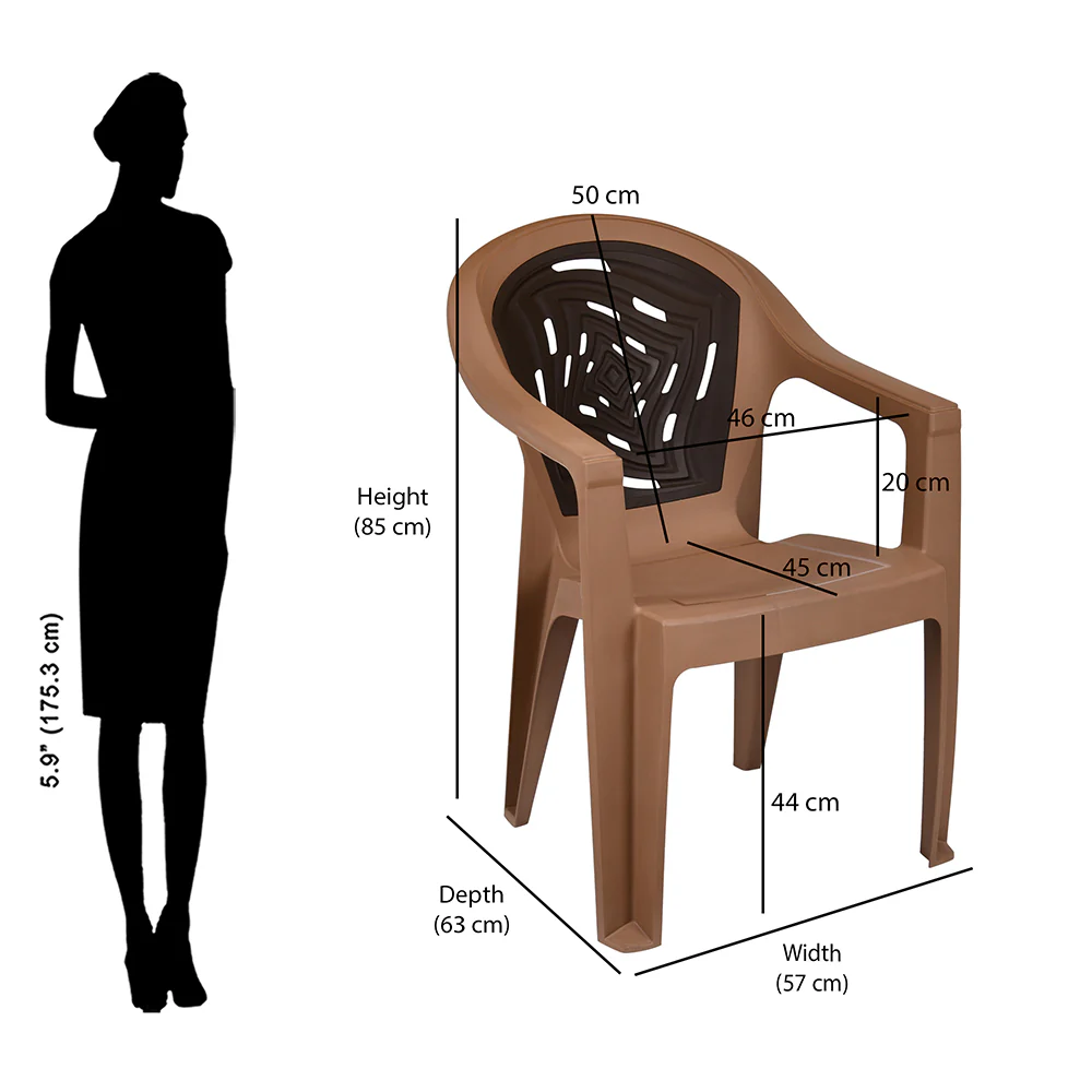 Nilkamal Empire Plastic Arm Chair - Image 8