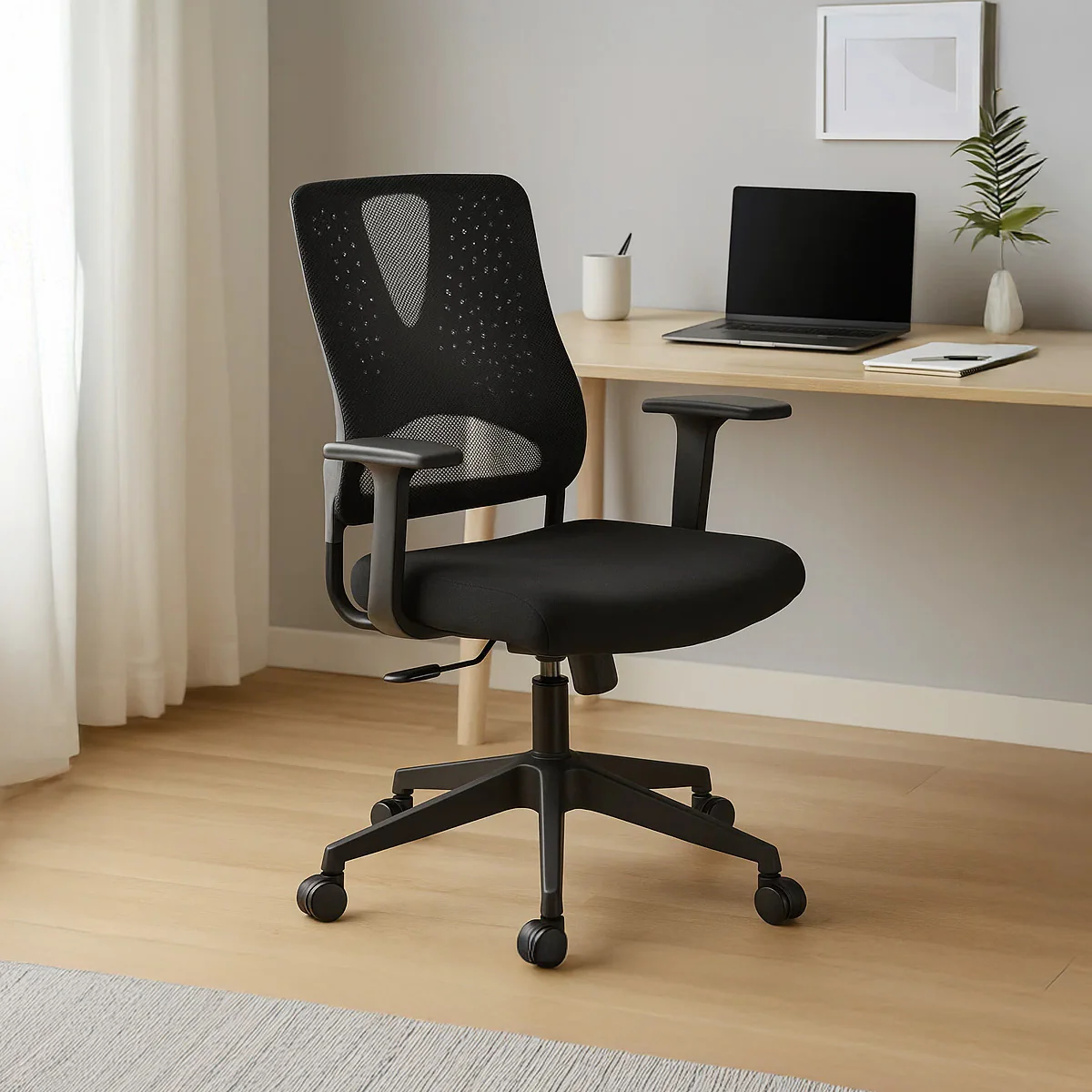 Nilkamal Enrich Mid Back Office Chair (Black)