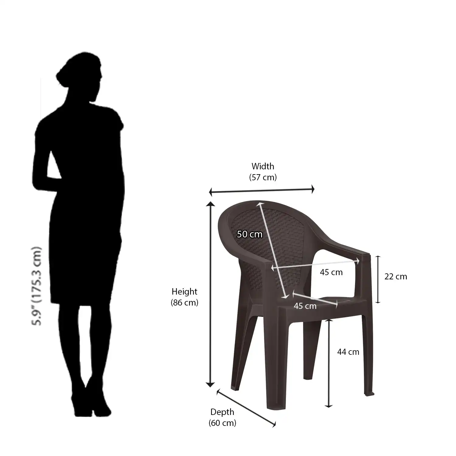 Nilkamal Exotica Plastic Arm Chair - Image 39