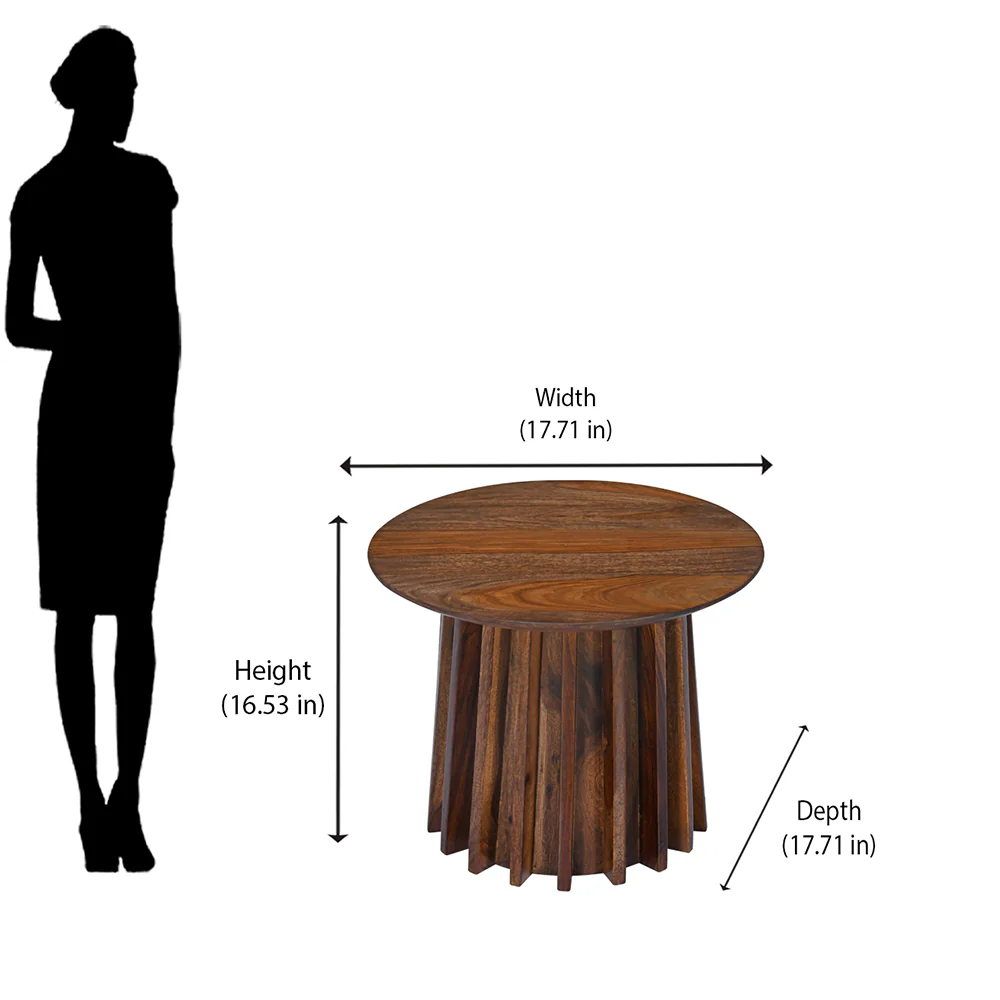 Nilkamal Fancie Wooden Side Table (Dark Brown) - Image 7