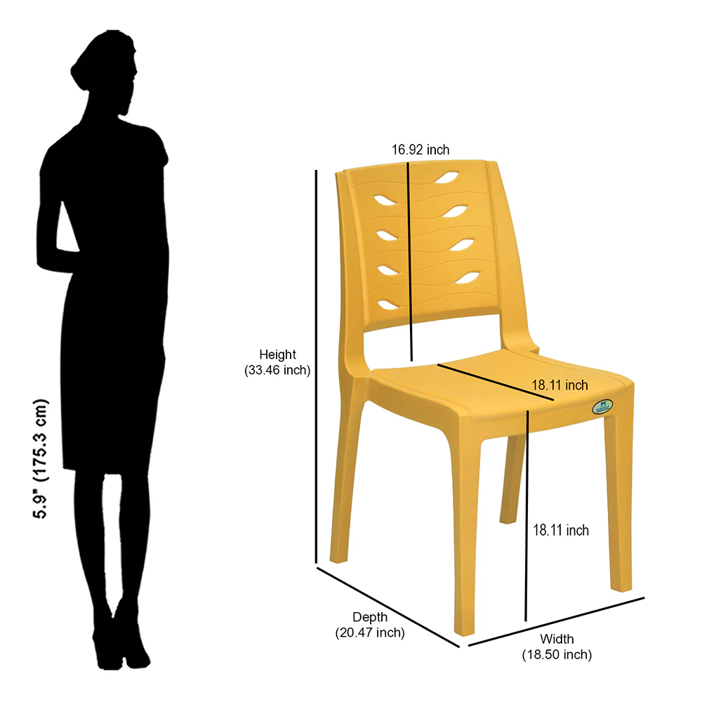 Nilkamal Fern Plastic Armless Chair - Image 10