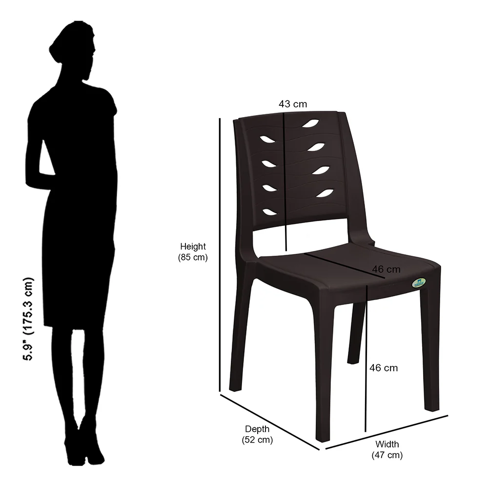 Nilkamal Fern Plastic Armless Chair - Image 19