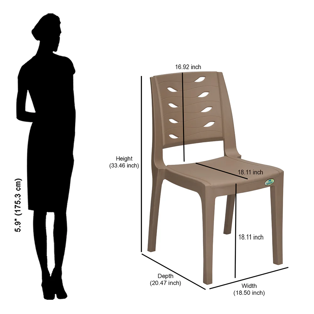 Nilkamal Fern Plastic Armless Chair - Image 40