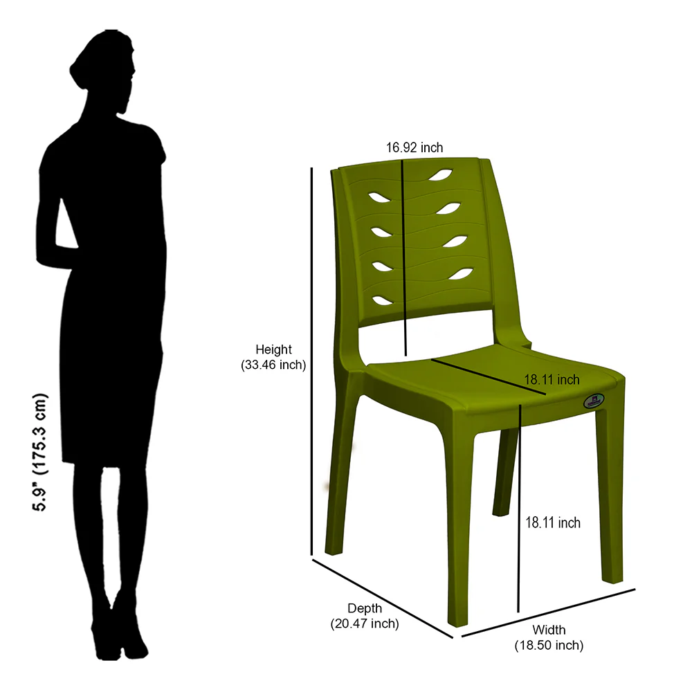 Nilkamal Fern Plastic Armless Chair - Image 46