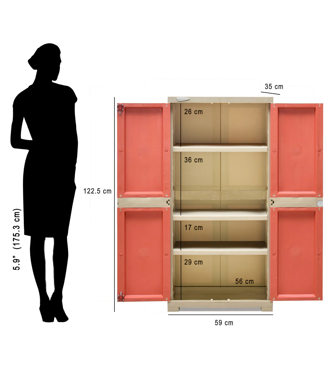 Nilkamal Freedom Mini Medium Plastic Cabinet - Image 23