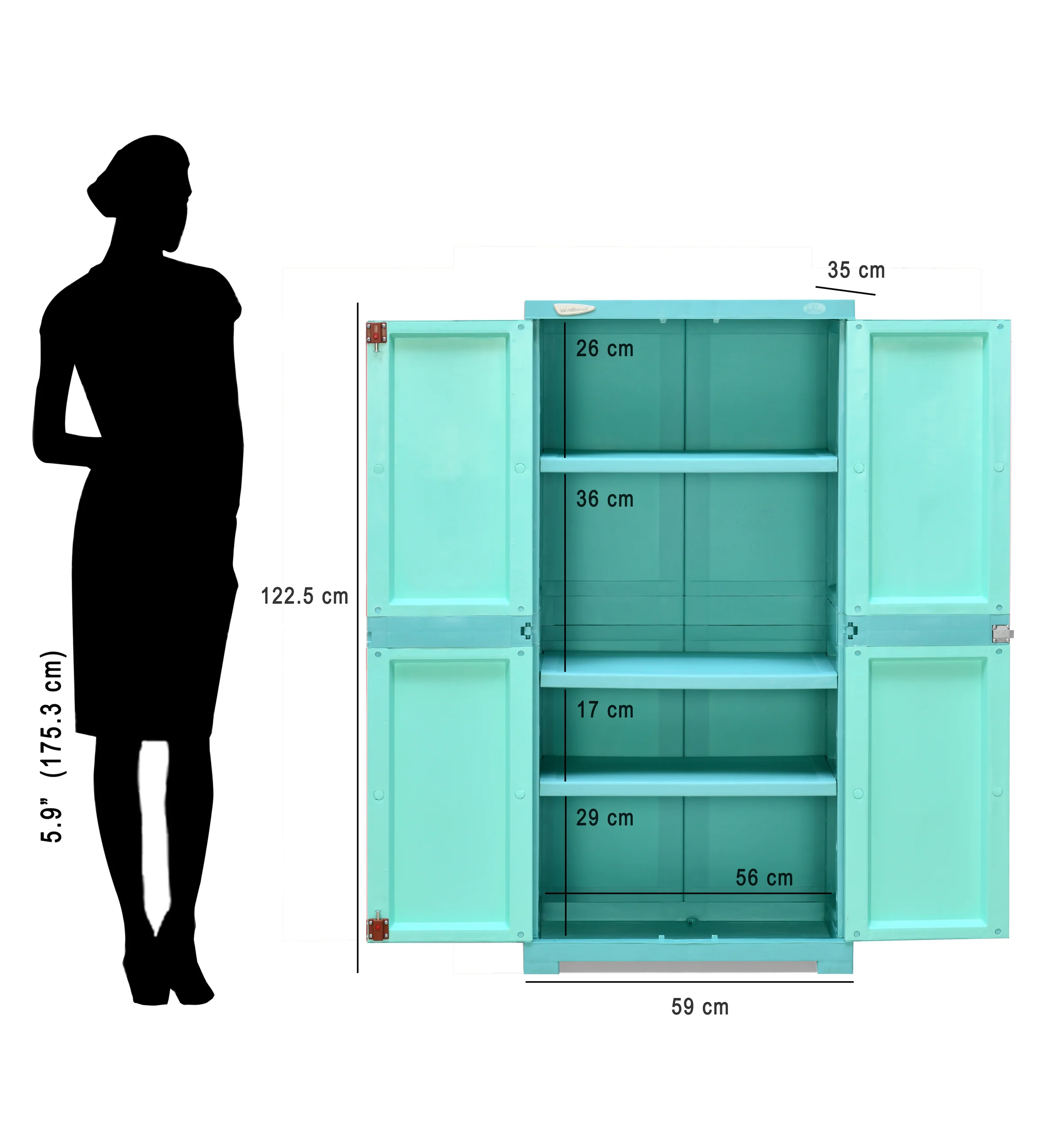 Nilkamal Freedom Mini Medium Plastic Cabinet - Image 30