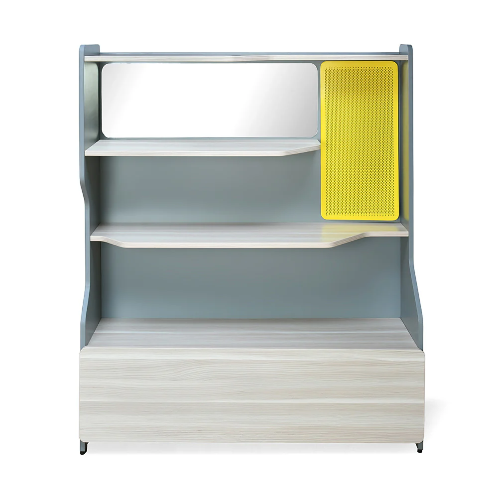 Nilkamal Furlenco Engineered Wood Display Unit in Cornsilk and Gothic Grey Finish - Image 2