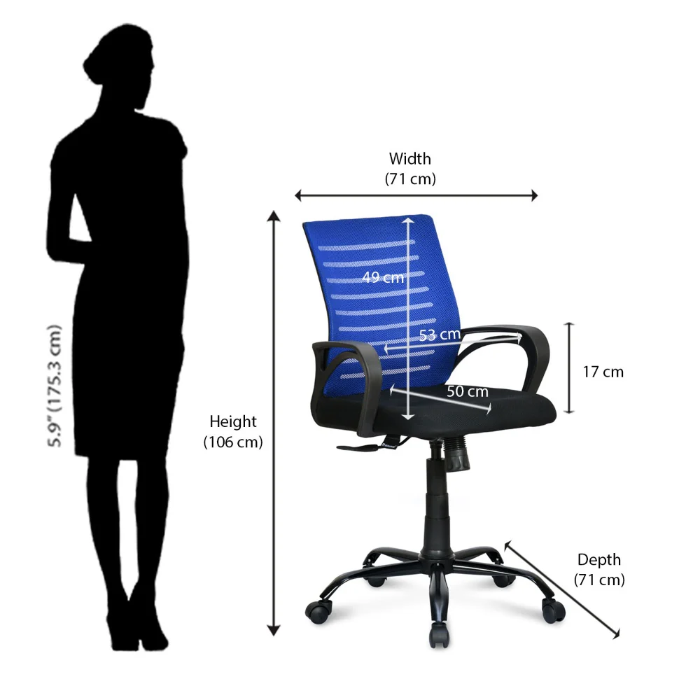 Nilkamal Giza Mid Back Office Chair - Image 40
