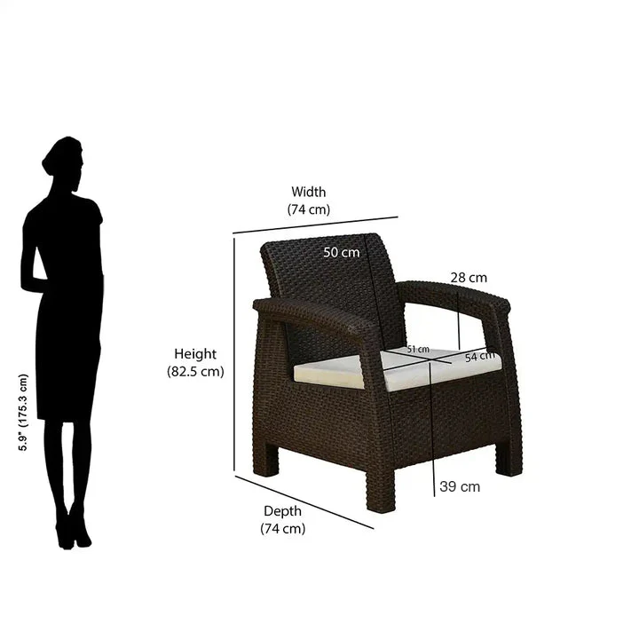 Nilkamal Goa Sofa Set with Cushion (1 Seater) - Image 10