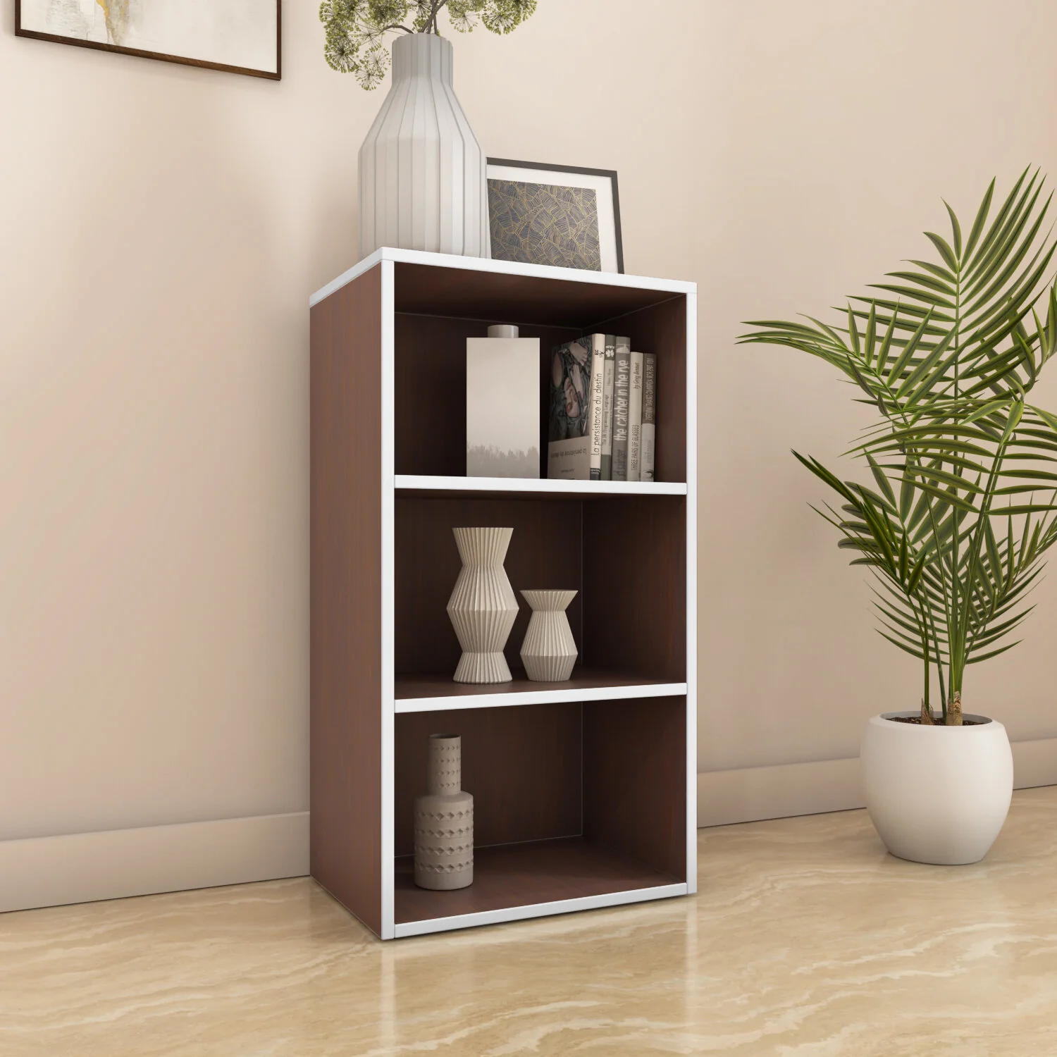 Nilkamal Halo 3 Tier Storage Cabinet (Legno Oak)