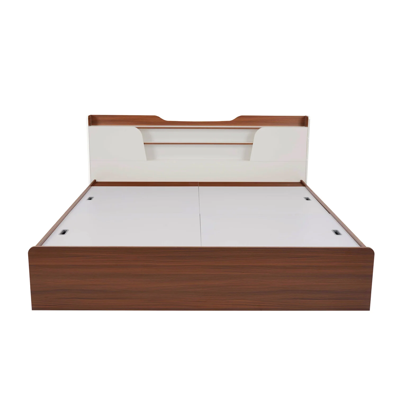 Nilkamal Hawk Calipso King Bed Without Storage (Classic Plank Walnut/White) - Image 2